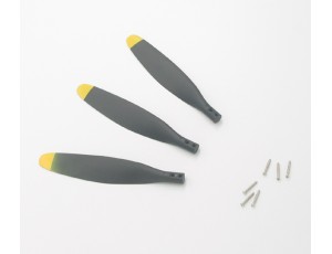 Flightline 12 x 7 3 Blade Propeller (Yellow Tip) - Reverse